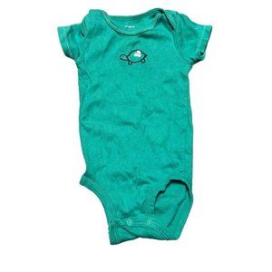 Carter's Green Turtle Baby One Piece Bodysuit Size 6 Months